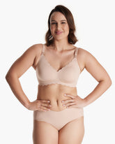 Jelly Strip - Seamless Push up Nursing Bra - Oyster Pink