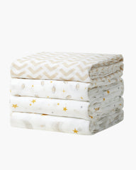 Momcozy Softness Swaddle Blankets - Bling Star (4 Pack)