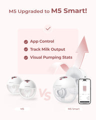 M5 Smart Wearable Breast Pump – Upgraded with App Control