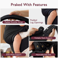 PureHug Ergonomic Baby Carrier – Black