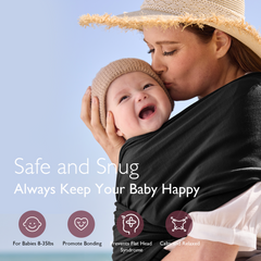 SnapLite Baby Wrap Carrier for Newborns