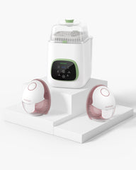 Pump & Clean Bundle: M6 Hands-free Breast Pump and KleanPal Pro Baby Bottle Washer