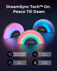 DreamSync Tech™ Smart Baby Sound Machine - Rainbow Light & App Control
