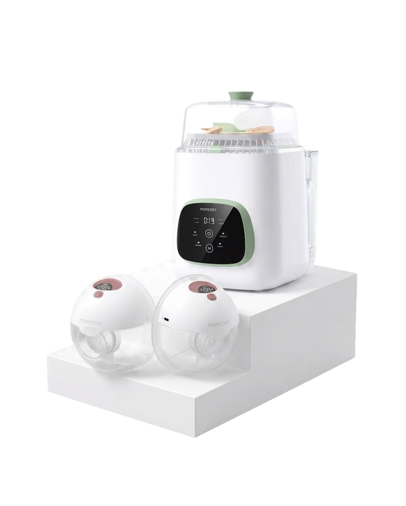 M5 Smart Wearable Breast Pump &  KleanPal Pro Baby Bottle Washer and Sterilizer Bundle