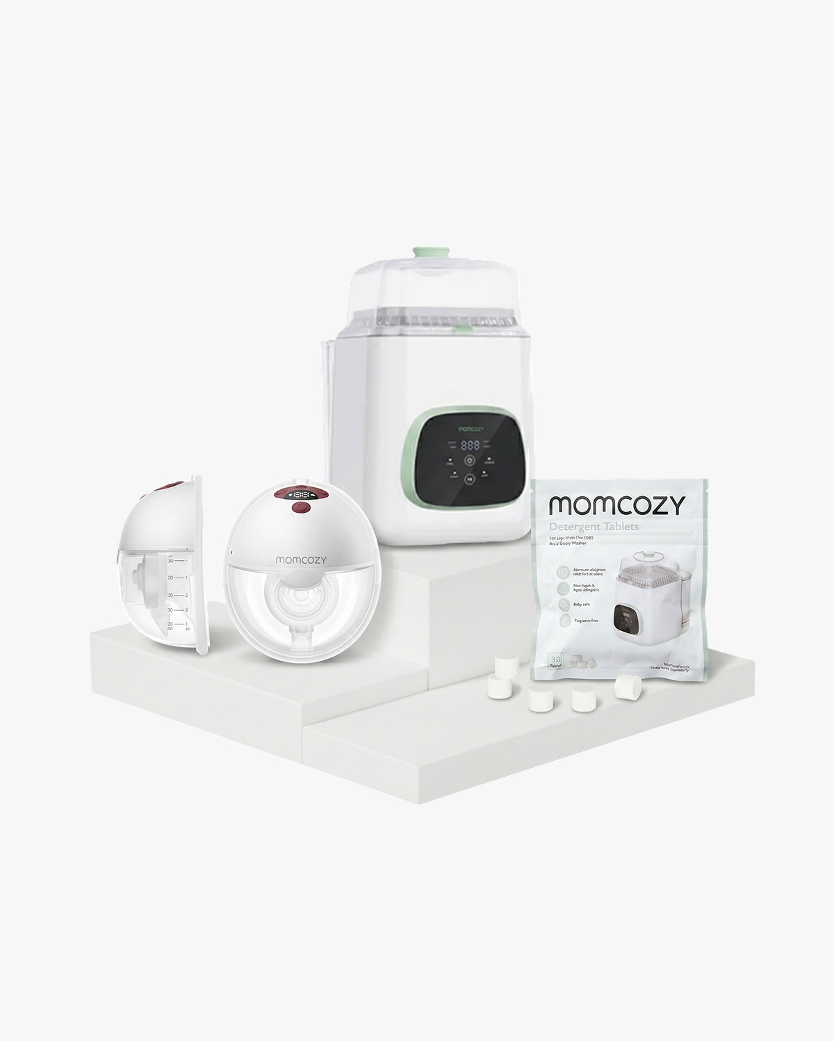 Pump & Clean Bundle: M5 Smart Breast Pump and Bottle Washer and Washing Block