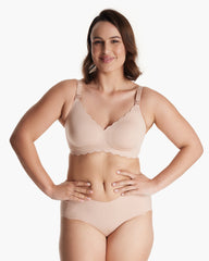 Jelly Strip - Seamless Push up Nursing Bra - Oyster Pink