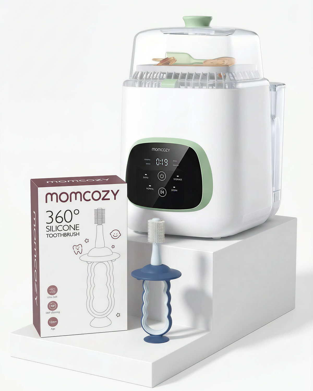 Feeding & Oral Care Bundle: KleanPal Pro Bottle Washer and Baby Toothbrush