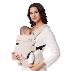Momcare Bundle: PureHug Baby Carrier Khaki Color and Postpartum Petite Belly Band