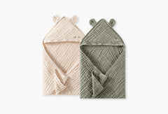 Cotton Muslin Hooded Baby Towel for Newborn to Toddler
