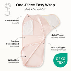 Baby Sleep Sack 1.5 TOG & Easy Swaddle Wrap For 0-3M Bundle
