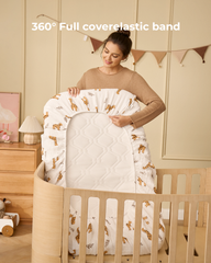 Momcozy Muslin Fitted Crib Sheets - 2 sizes - Bravery Giraffe