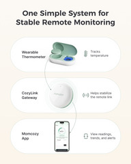 Momcozy Smart Wearable Baby Thermometer & Signal Booster Set