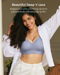 Upgraded Soft Lace Nursing Bra V Neck