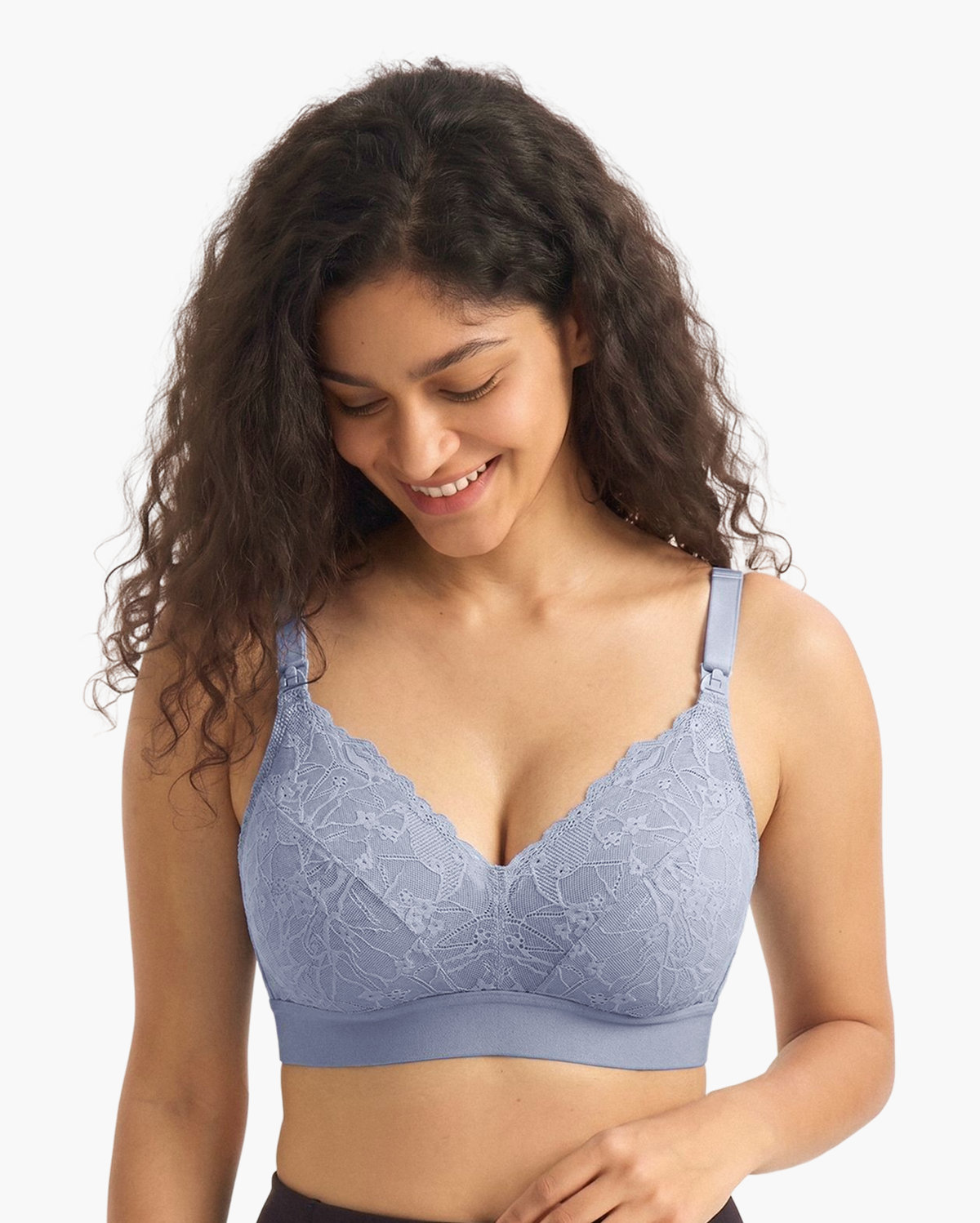 Upgraded Soft Lace Nursing Bra V Neck