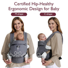 PureHug Ergonomic Baby Carrier – Gray