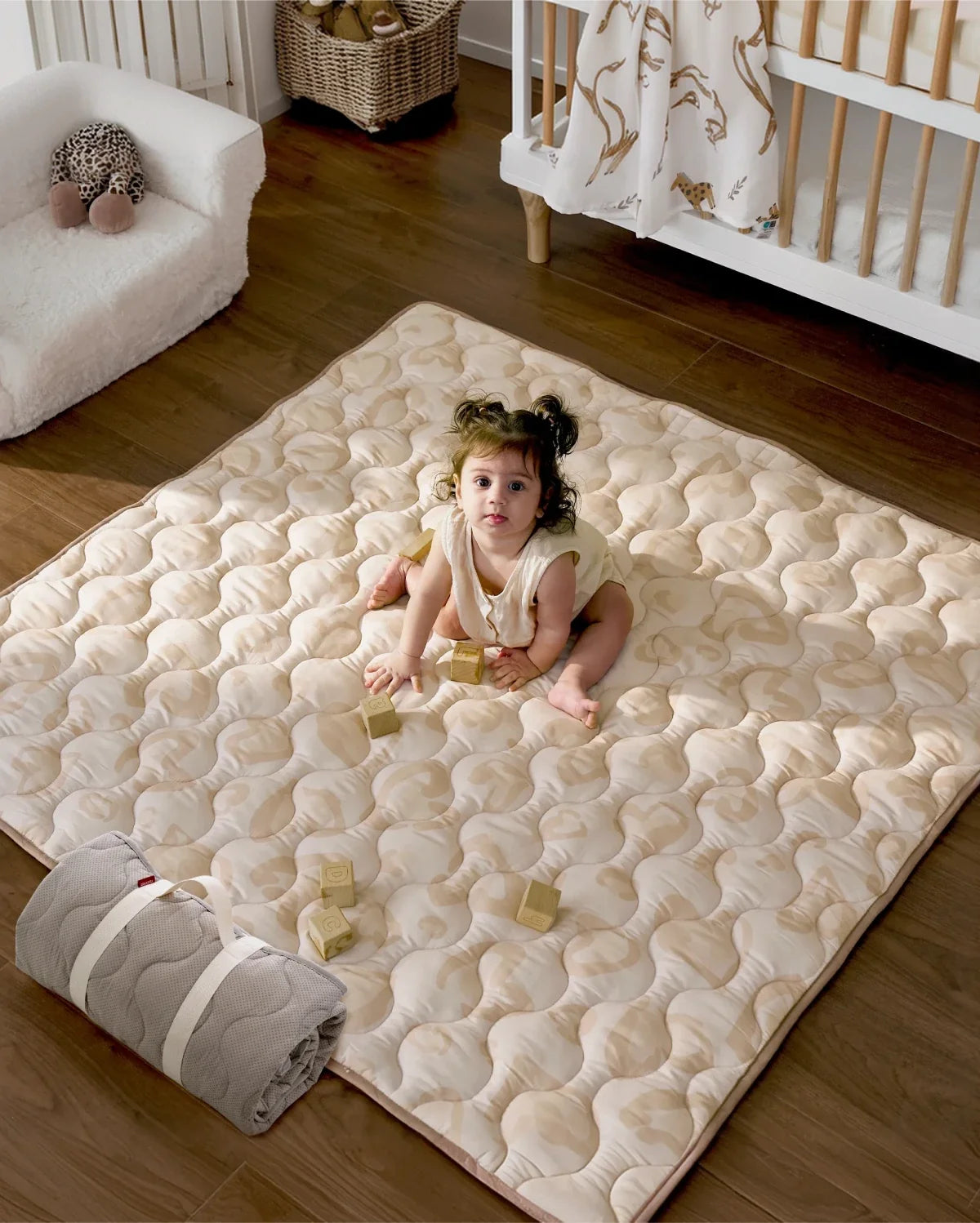 Baby Portable Playmat - Leopard Brown
