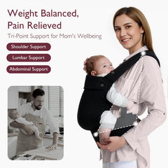 PureHug Ergonomic Baby Carrier – Black